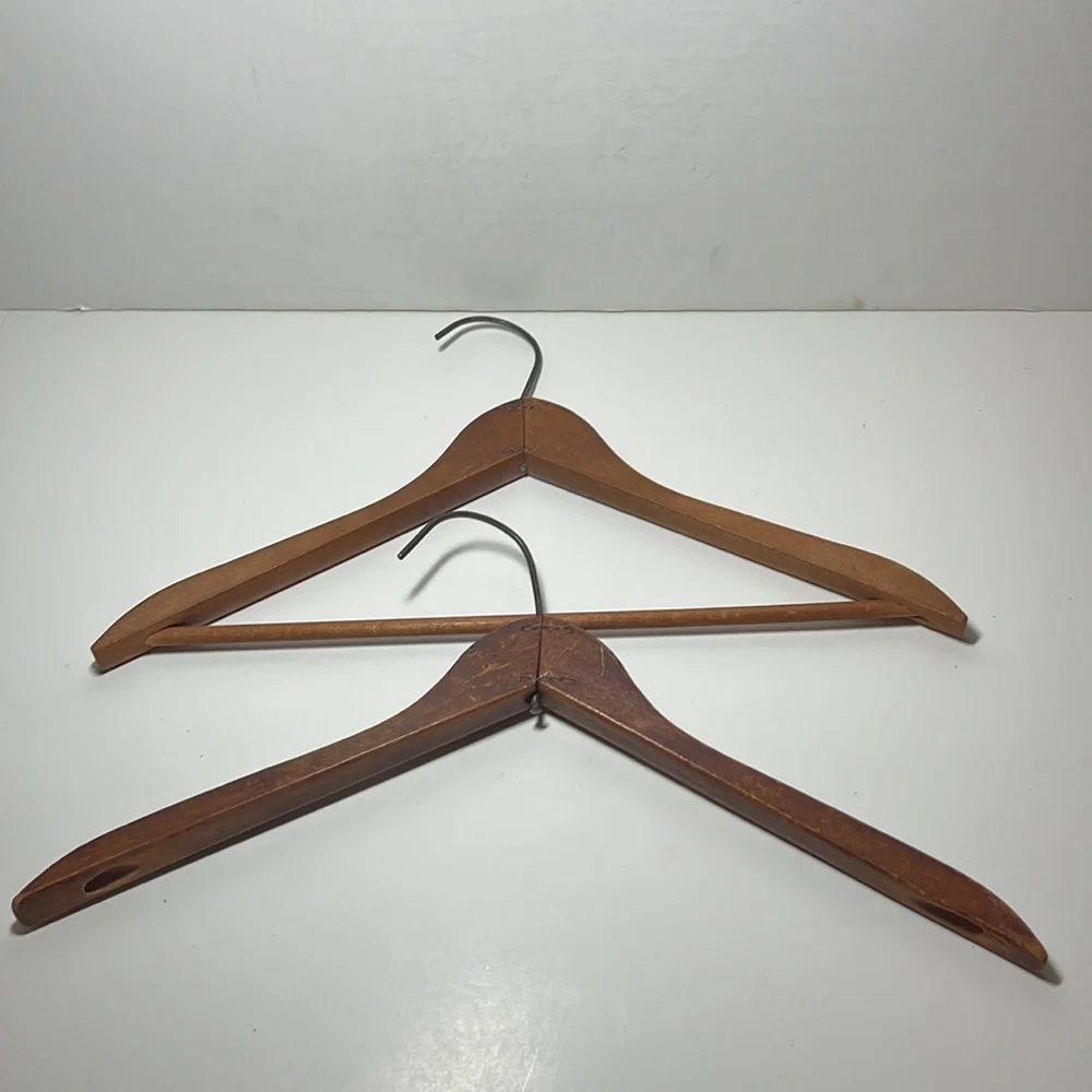 Vintage wood clothing hangers
